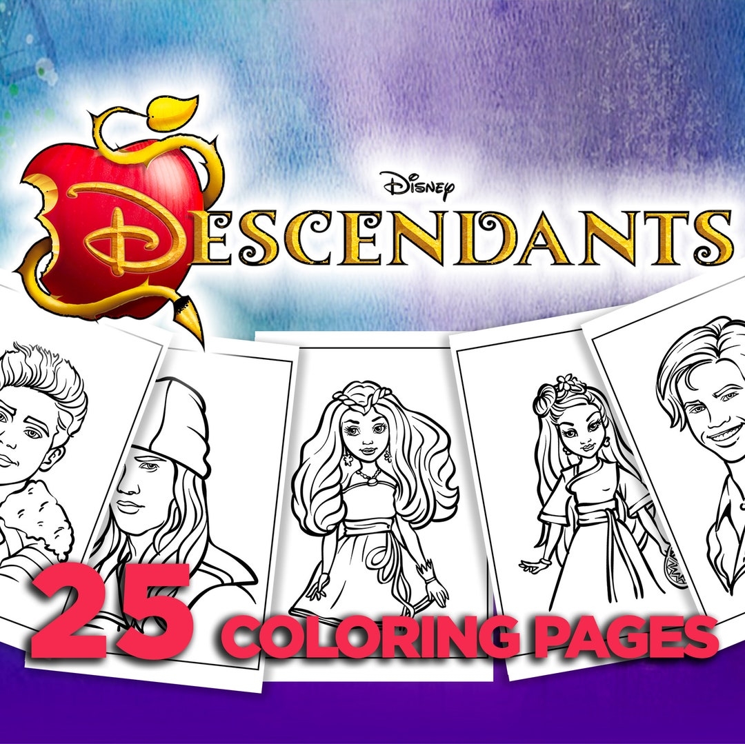 Descendants Coloring Pages Printable Descendants Coloring Pages Printable