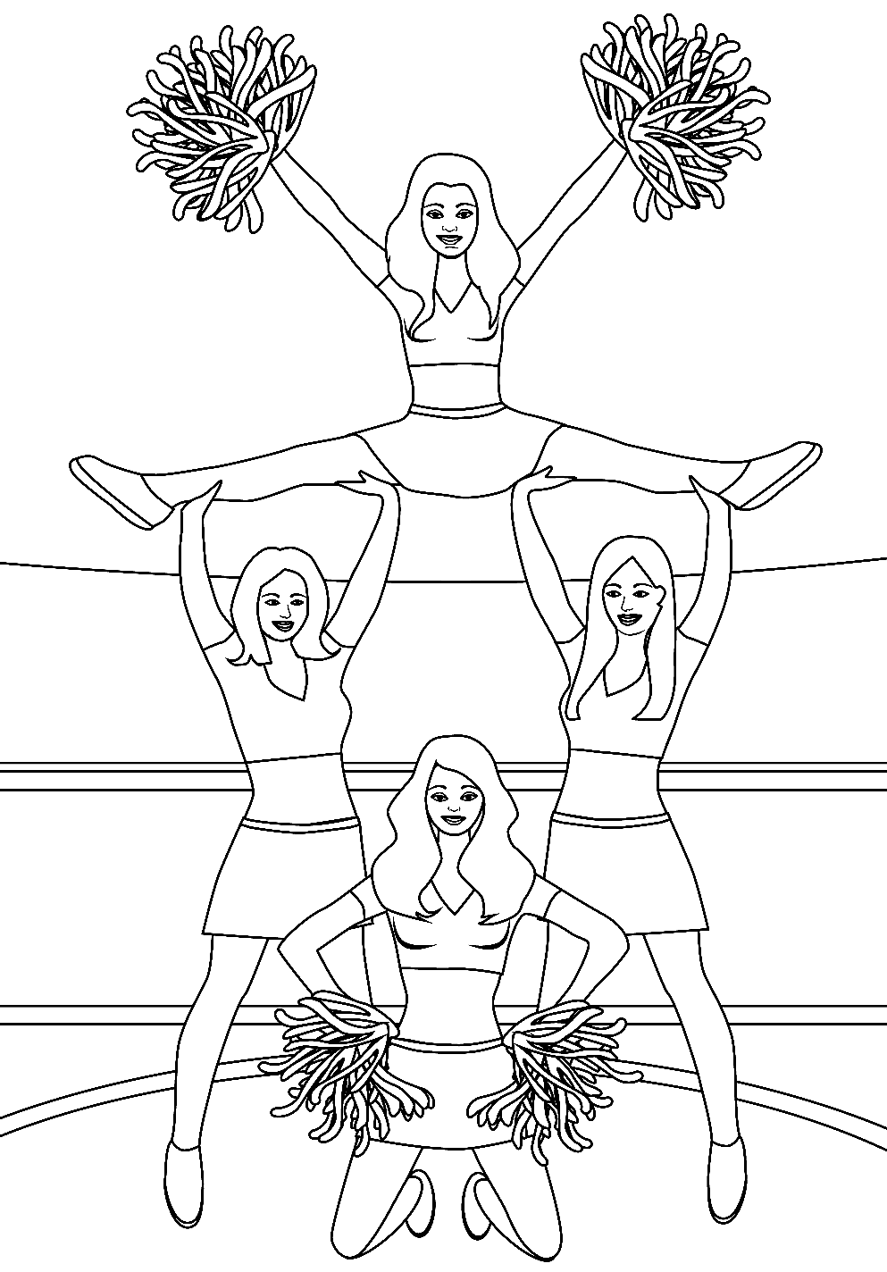 Cheerleader Printable Coloring Pages Cheerleader Printable Coloring Pages