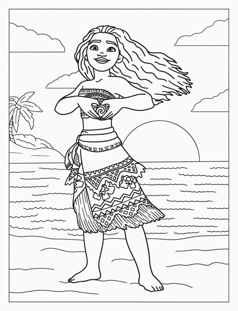Moana Coloring Pages Printable Pdf