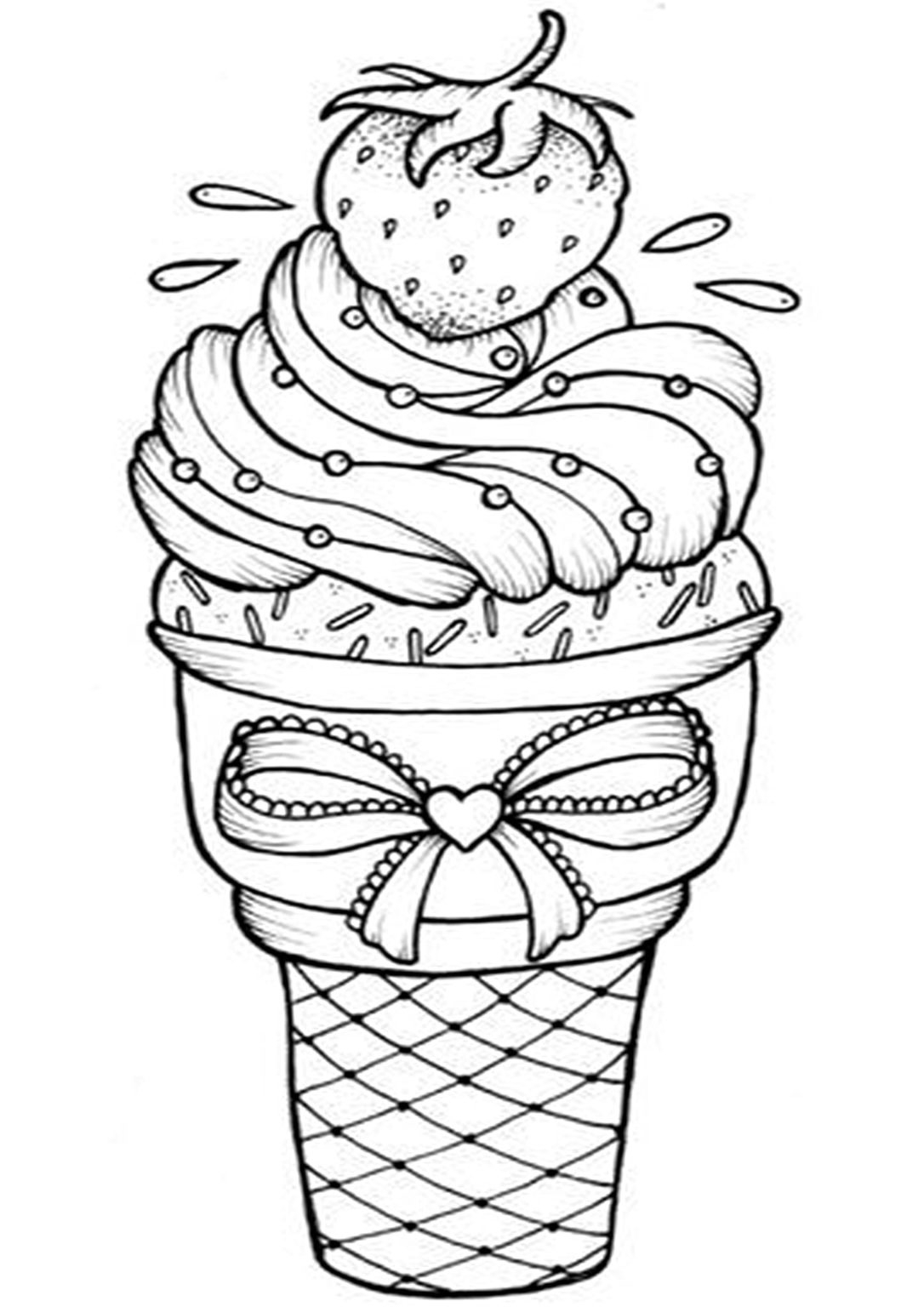 Ice Cream Coloring Pages Free Printable