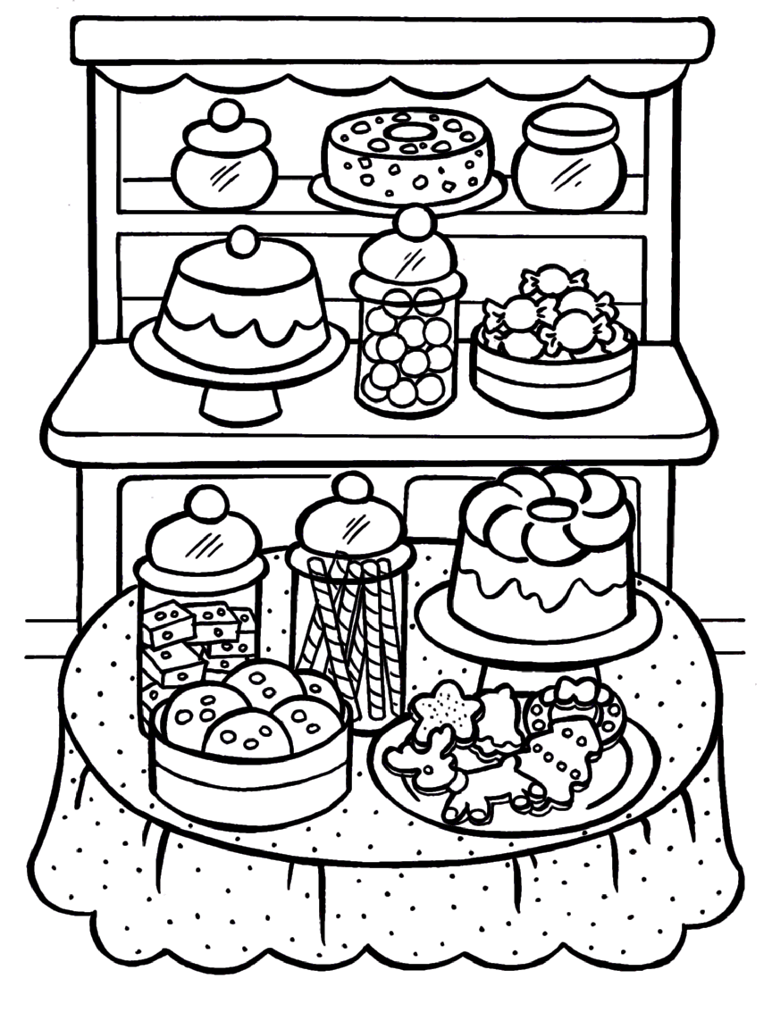 Dessert Coloring Pages Printable