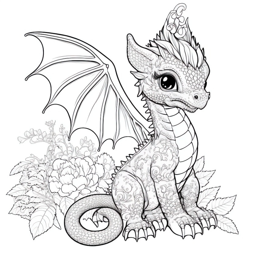Detailed Dragon Coloring Pages Printable Detailed Dragon Coloring Pages Printable