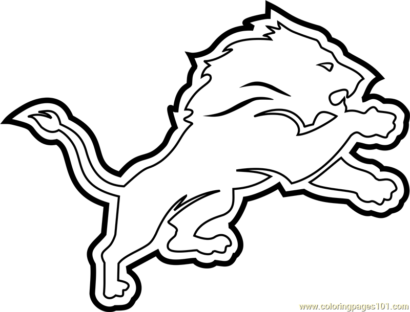 Detroit Lions Logos Printable Coloring Page For Kids And Adults Detroit Lions Logos Printable Coloring Page For Kids And Adults