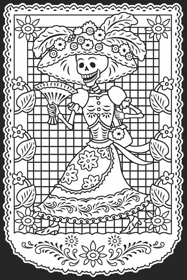 Dia De Los Muertos Coloring Pages Printable Dia De Los Muertos Coloring Pages Printable