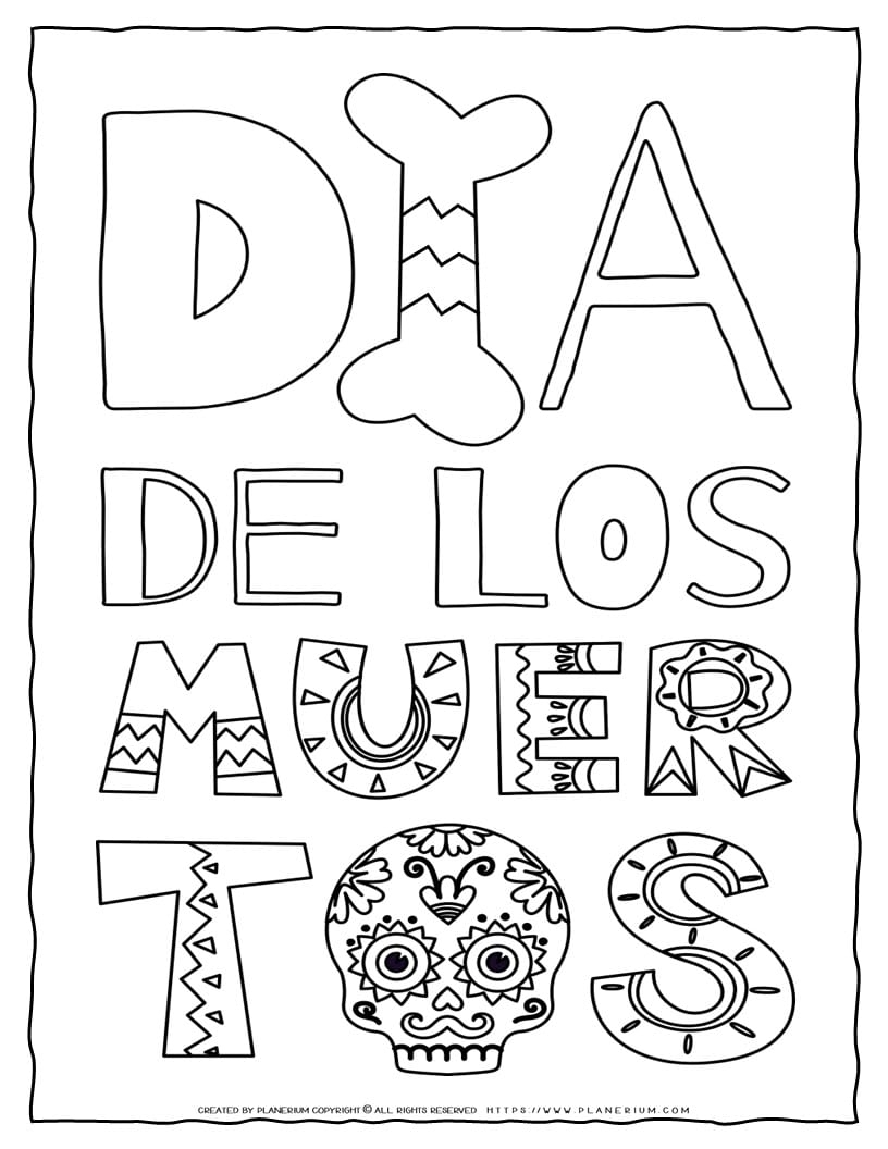 Dia De Los Muertos Coloring Pages Dia De Los Muertos Coloring Pages