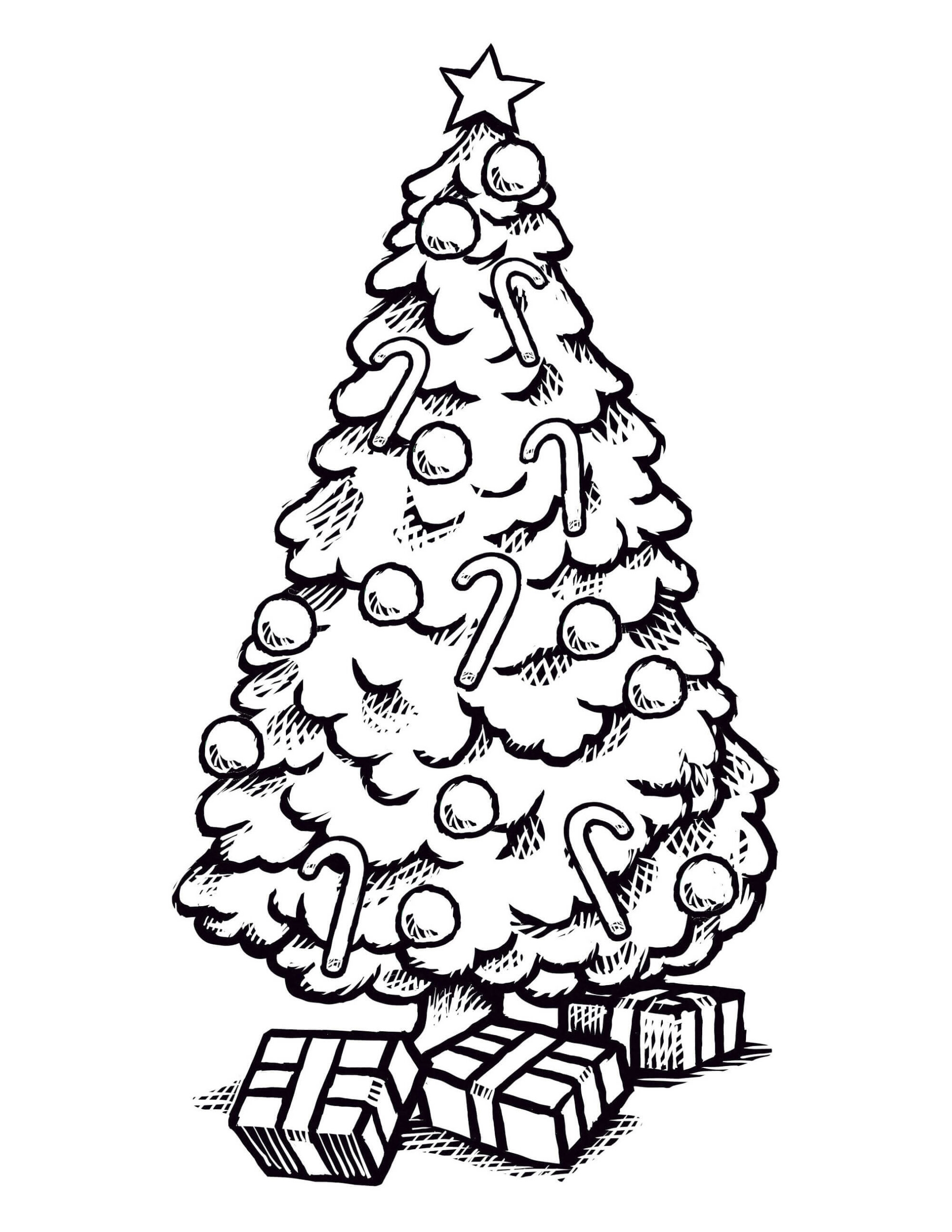 Dibujo Arbol De Navidad Para Colorear Imprimir E Dibujar ColoringOnly Com
