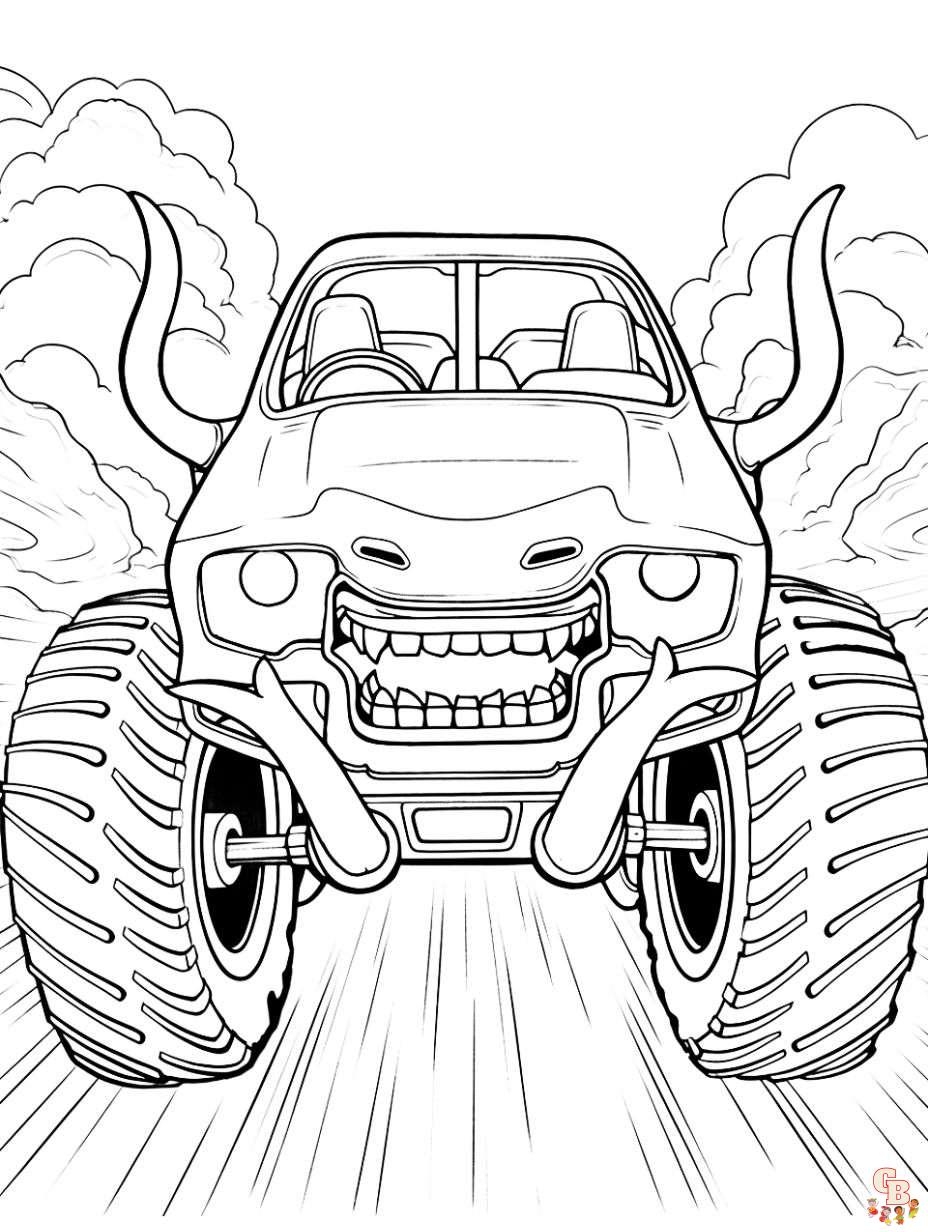 Dibujo De Cami N Monstruo Para Colorear Dibujos Para 55 OFF