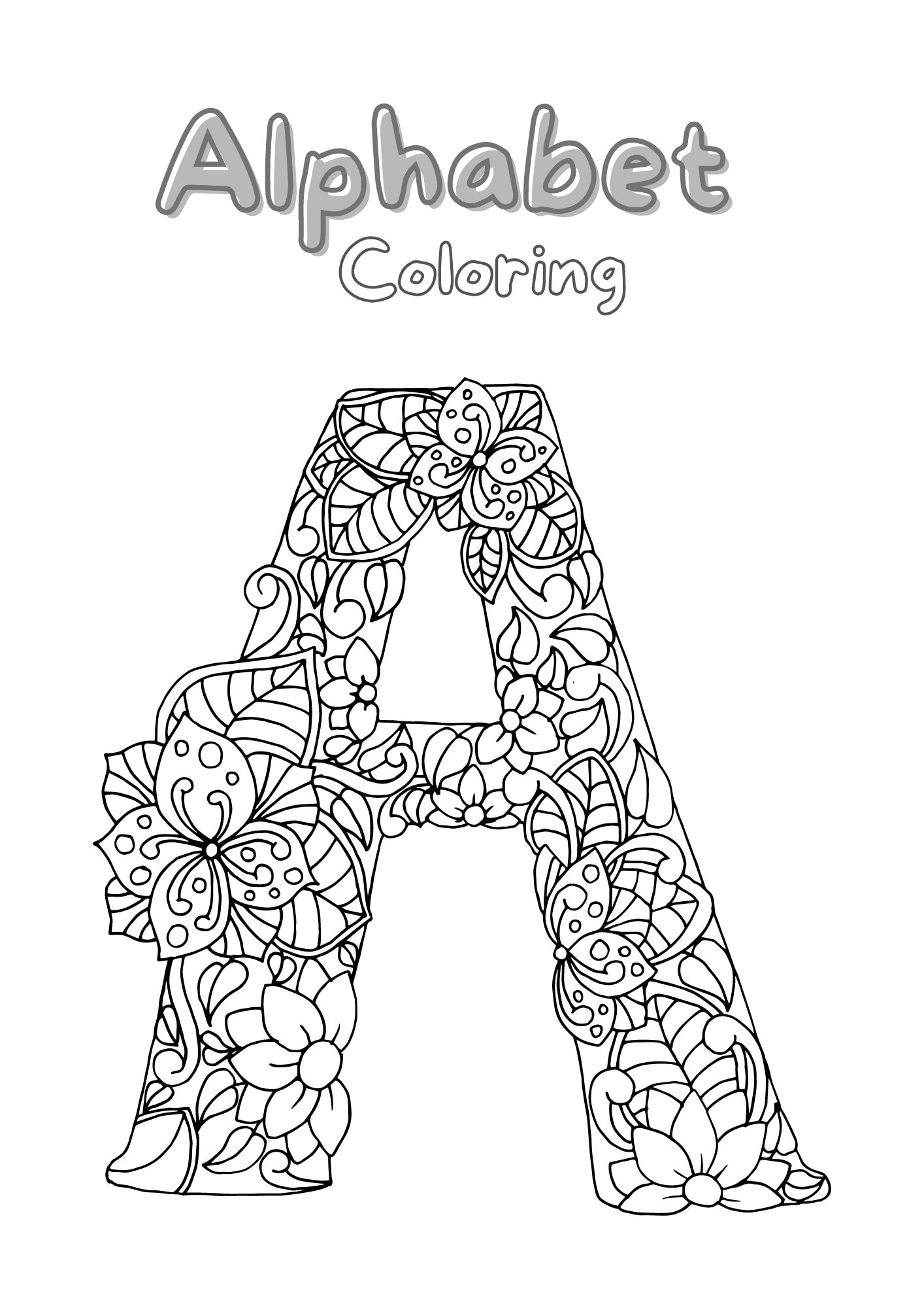 A To Z Alphabet Coloring Pages Printable A To Z Alphabet Coloring Pages Printable