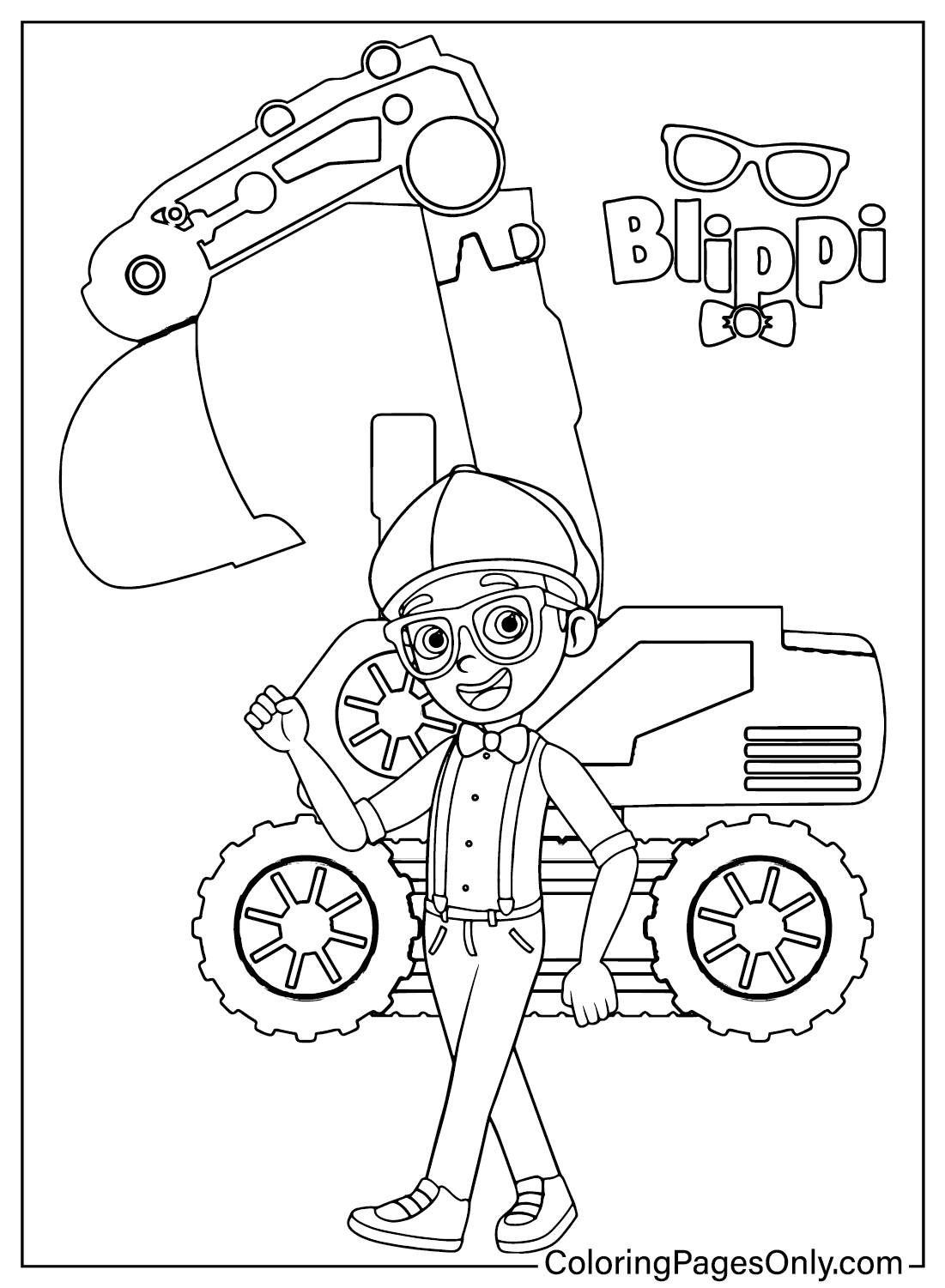 Blippi Coloring Pages Printable Blippi Coloring Pages Printable