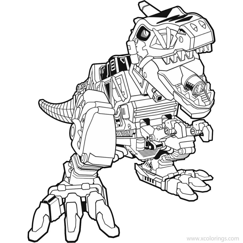 Dino Charge Coloring Page