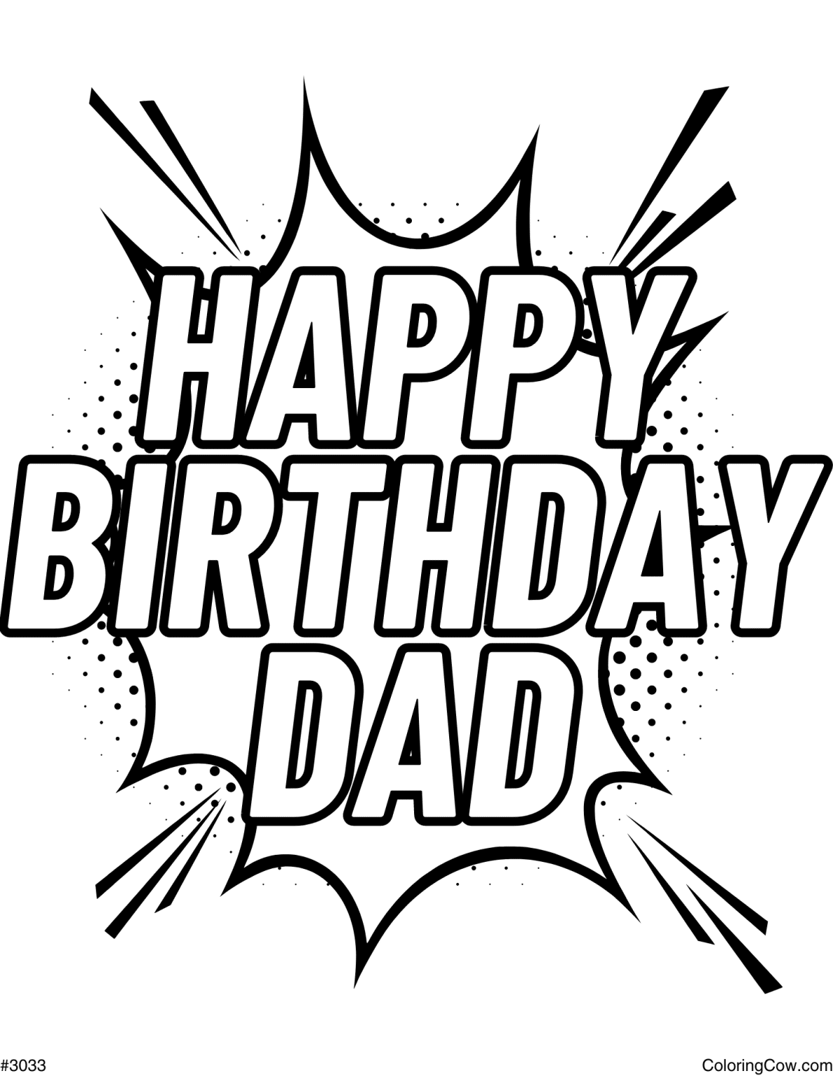 Dinosaur Birthday Coloring Page