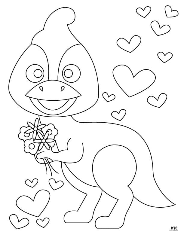 Dinosaur Valentine Coloring Pages 15 Pages PrintaBulk Dinosaur Valentine Coloring Pages 15 Pages PrintaBulk