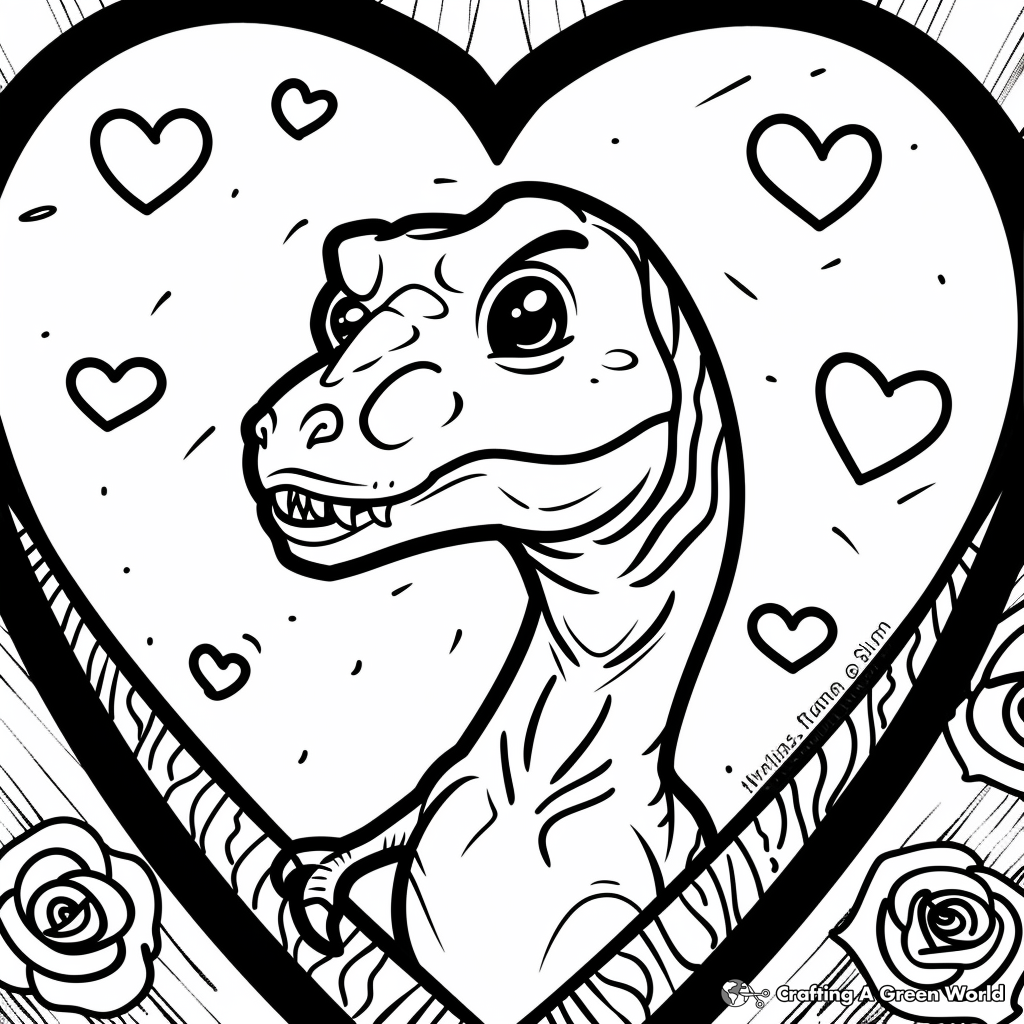 Dinosaur Valentine Coloring Pages Free Printable Dinosaur Valentine Coloring Pages Free Printable