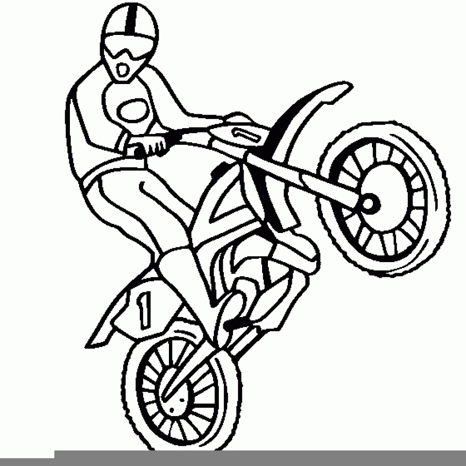 Dirt Bike Printable Coloring Pages