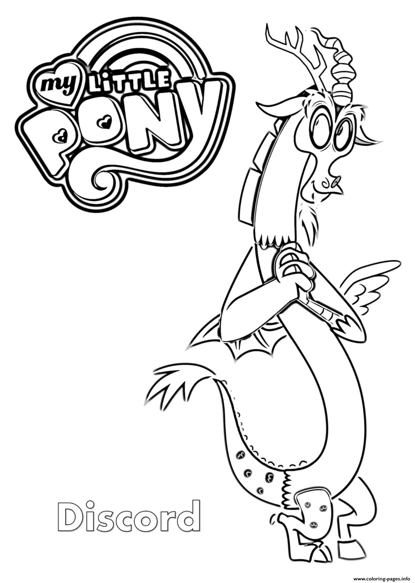 Discord MLP Coloring Page Printable Discord MLP Coloring Page Printable
