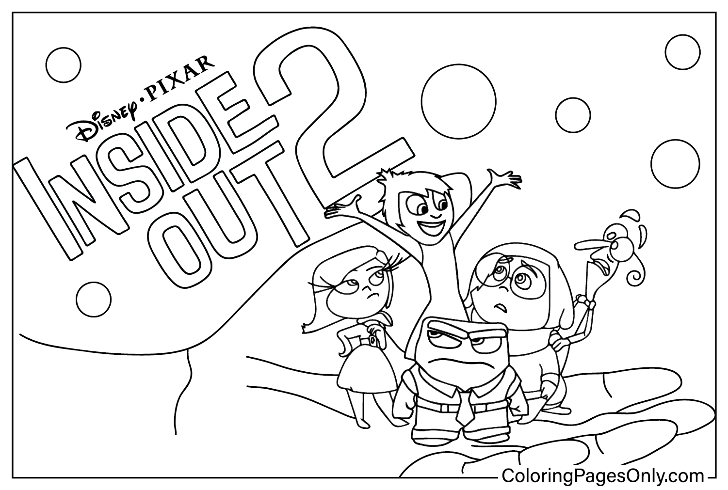 Disgust From Inside Out 2 Free Printable Coloring Pages