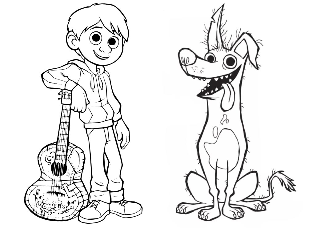 Disney Movie Coco Coloring Pages Miguel And Dante Dog Free Printable Disney Movie Coco Coloring Pages Miguel And Dante Dog Free Printable