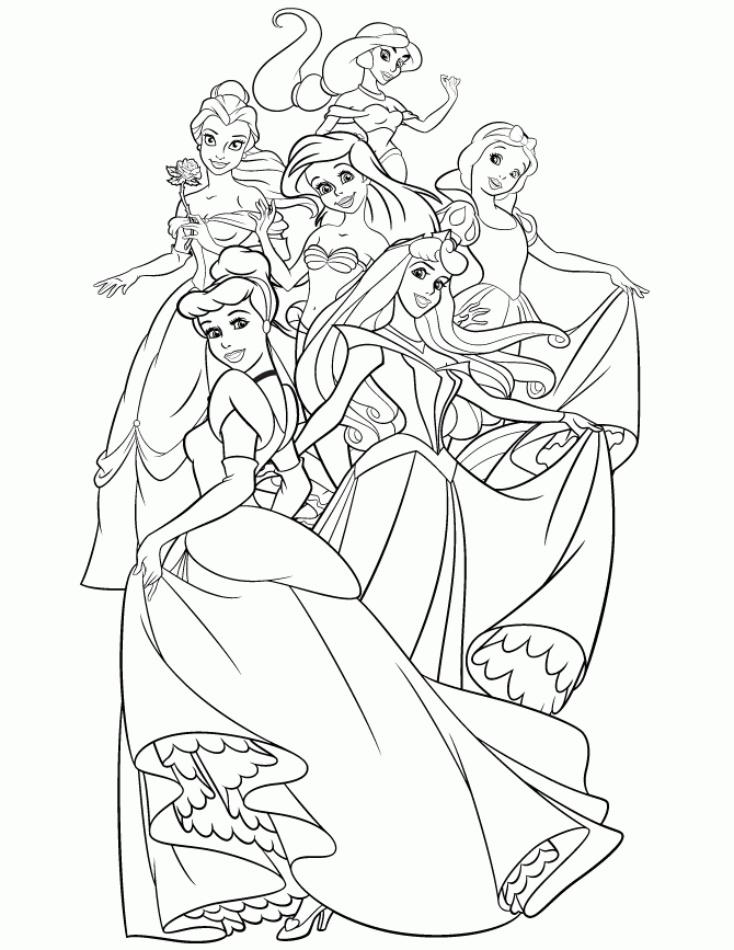 Disney Princess Coloring Pages Printable Disney Princess Coloring Pages Printable