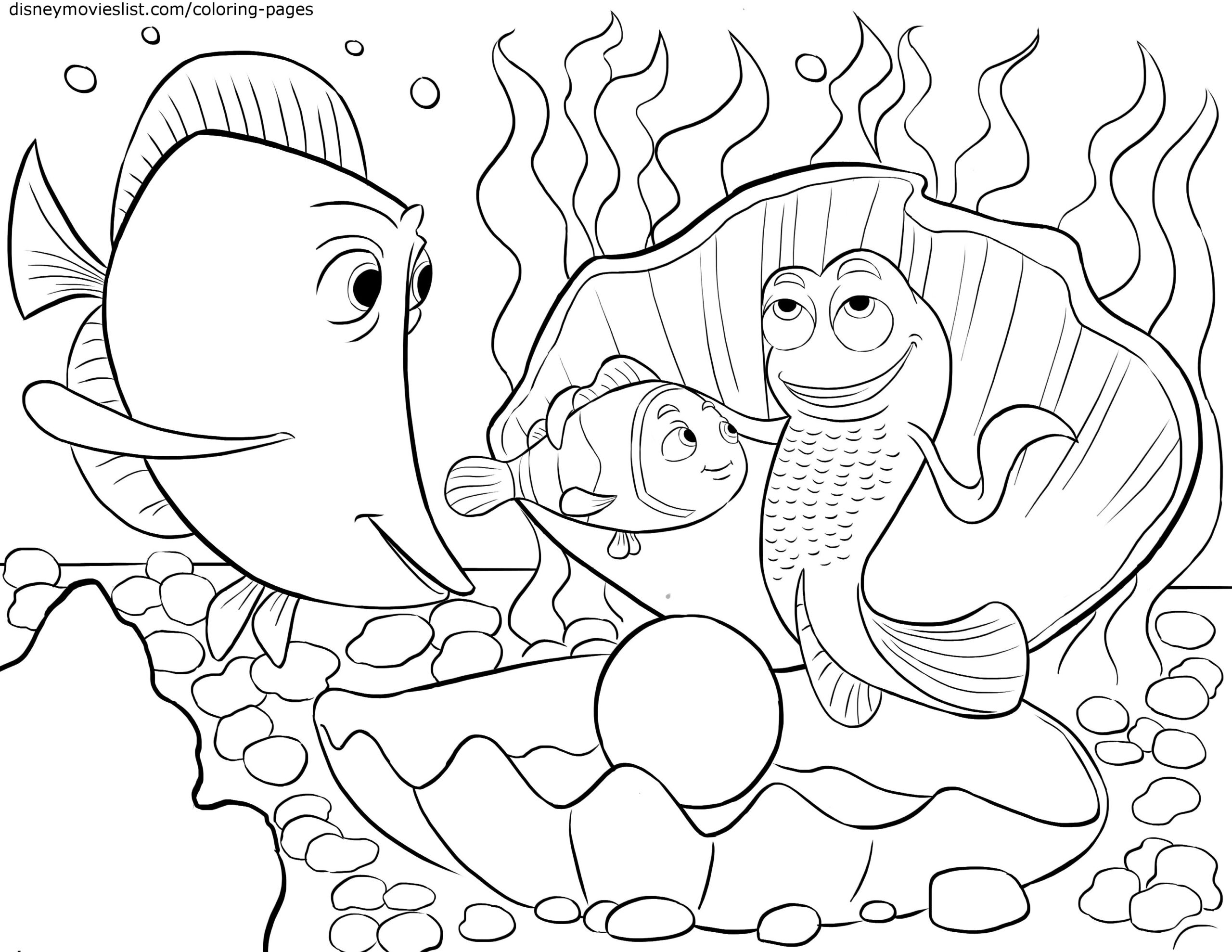 Nemo Printable Coloring Pages