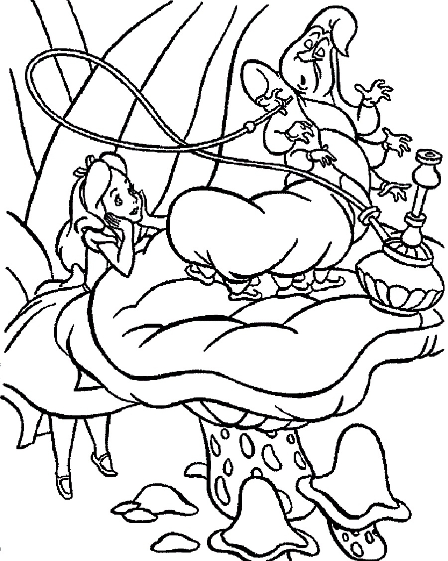 Disneys Alice In Wonderland Coloring Pages