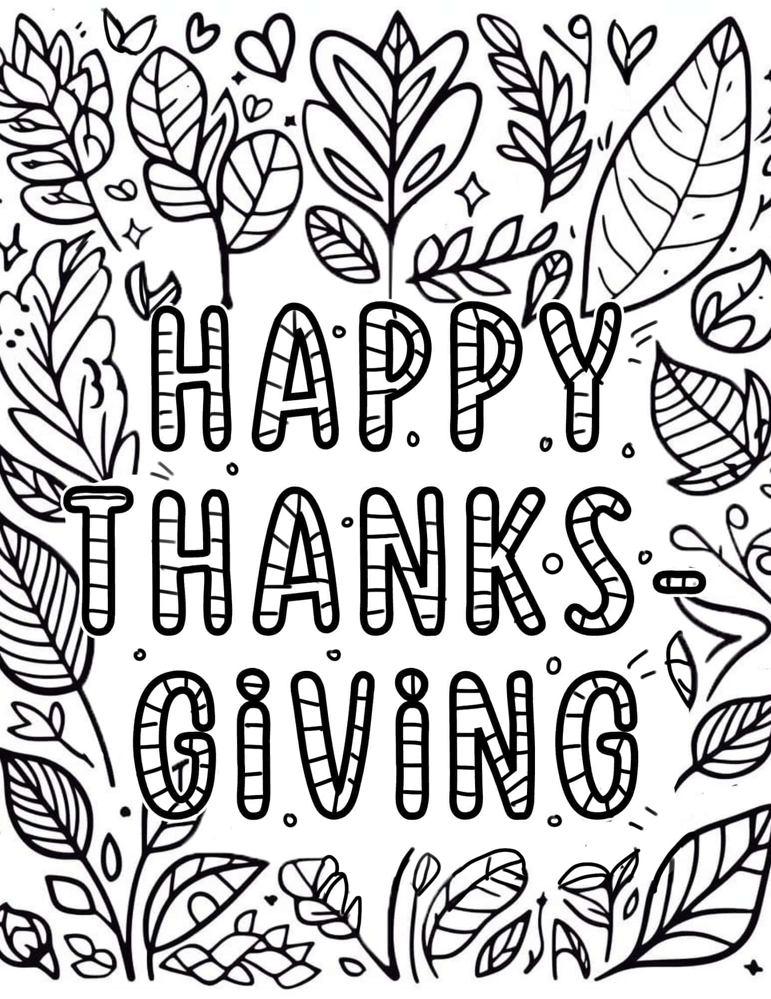 Full Pages Printable Thanksgiving Coloring Pages Full Pages Printable Thanksgiving Coloring Pages