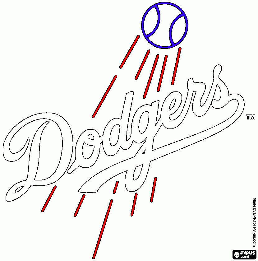 Dodger Coloring Page