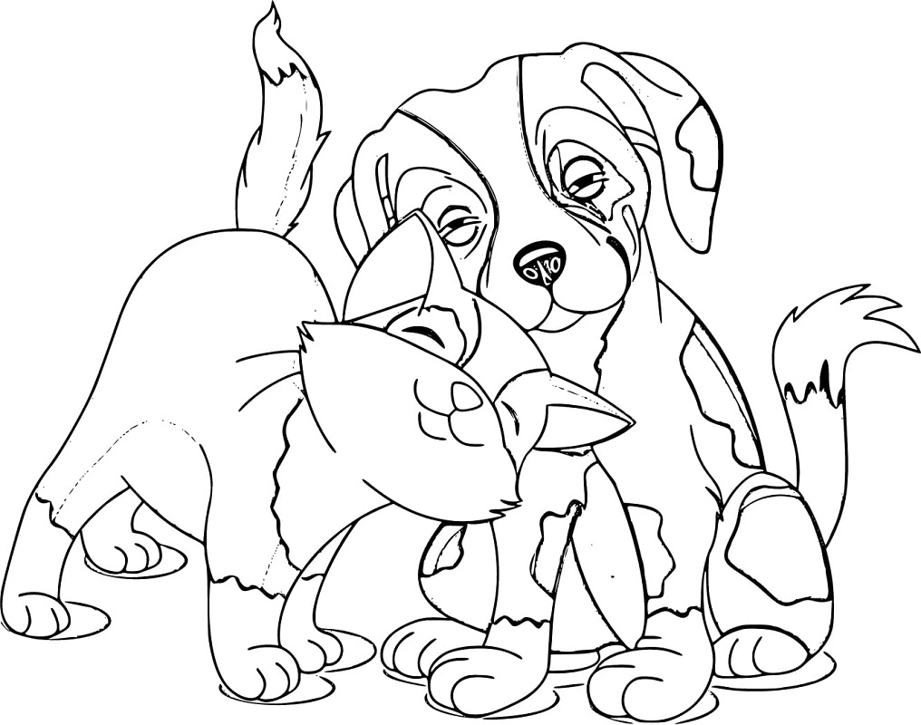 Cats And Dogs Printable Coloring Pages Cats And Dogs Printable Coloring Pages
