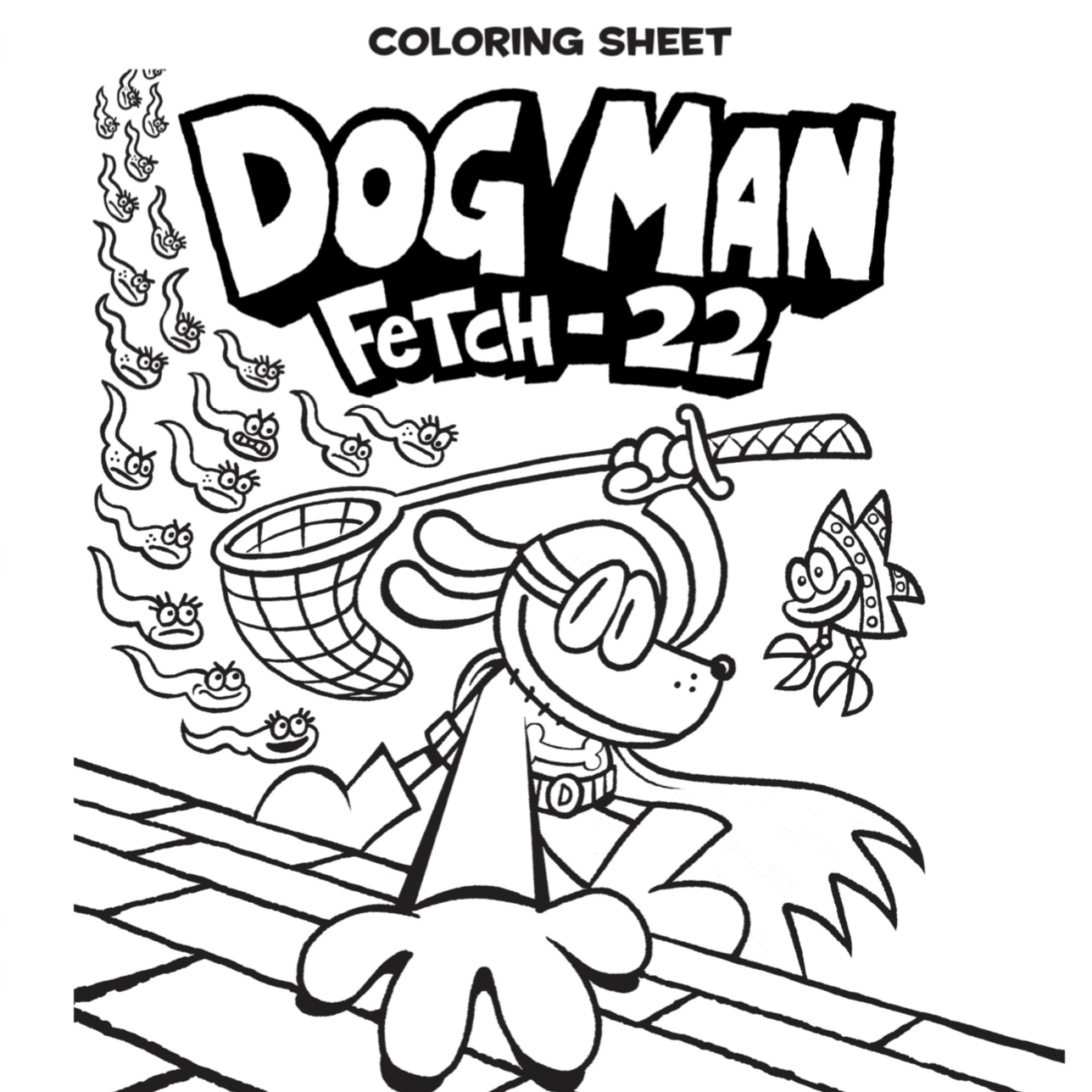 Dog Man Coloring Pages Printable Dog Man Coloring Pages Printable