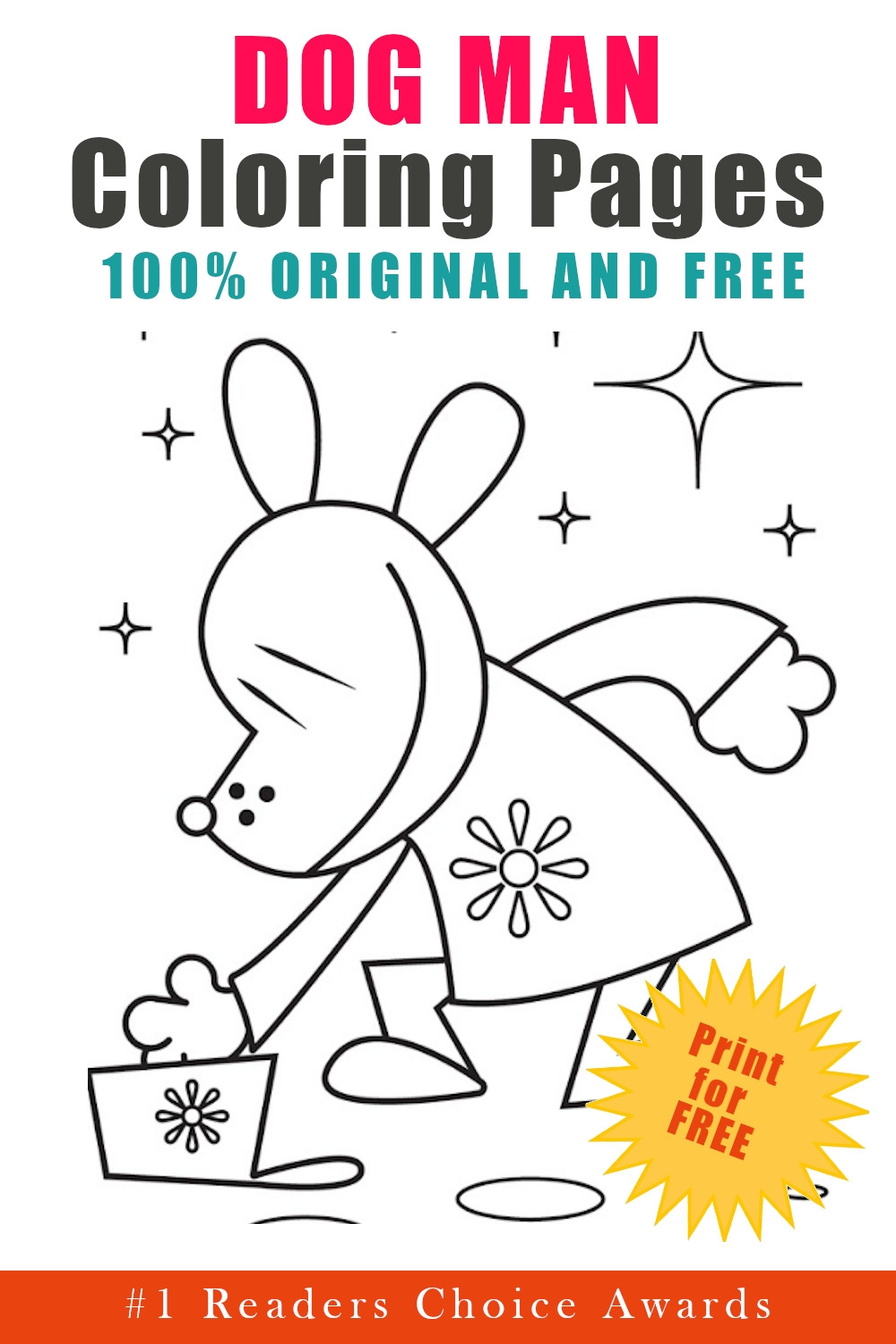 Dog Man Coloring Pages Printable Dog Man Coloring Pages Printable