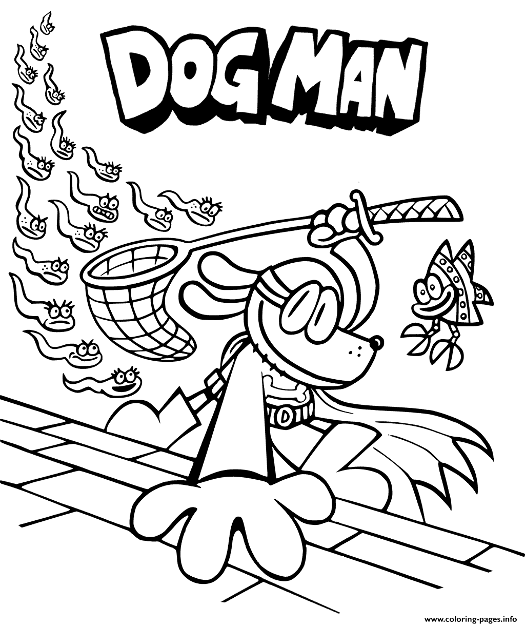 Dog Man Coloring Pages Printable Dog Man Coloring Pages Printable