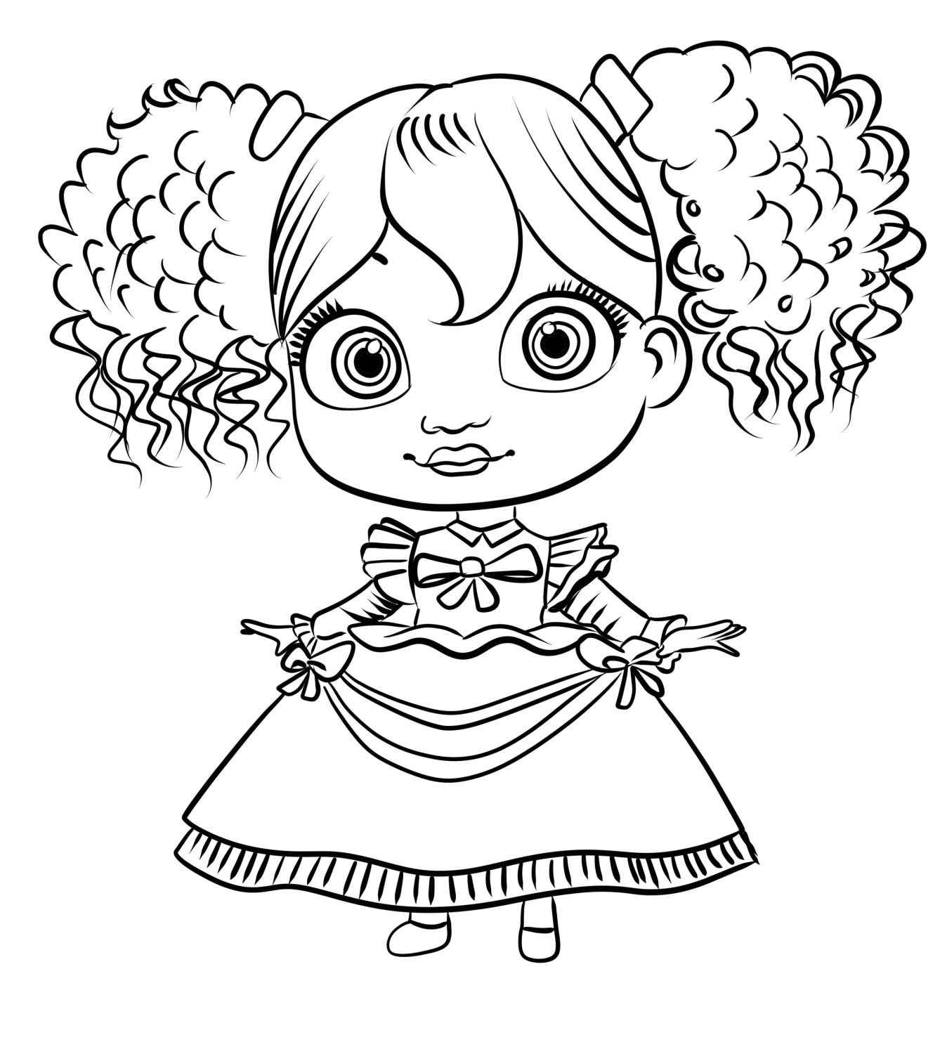 Doll Poppy Playtime From Poppy Playtime Coloring Page