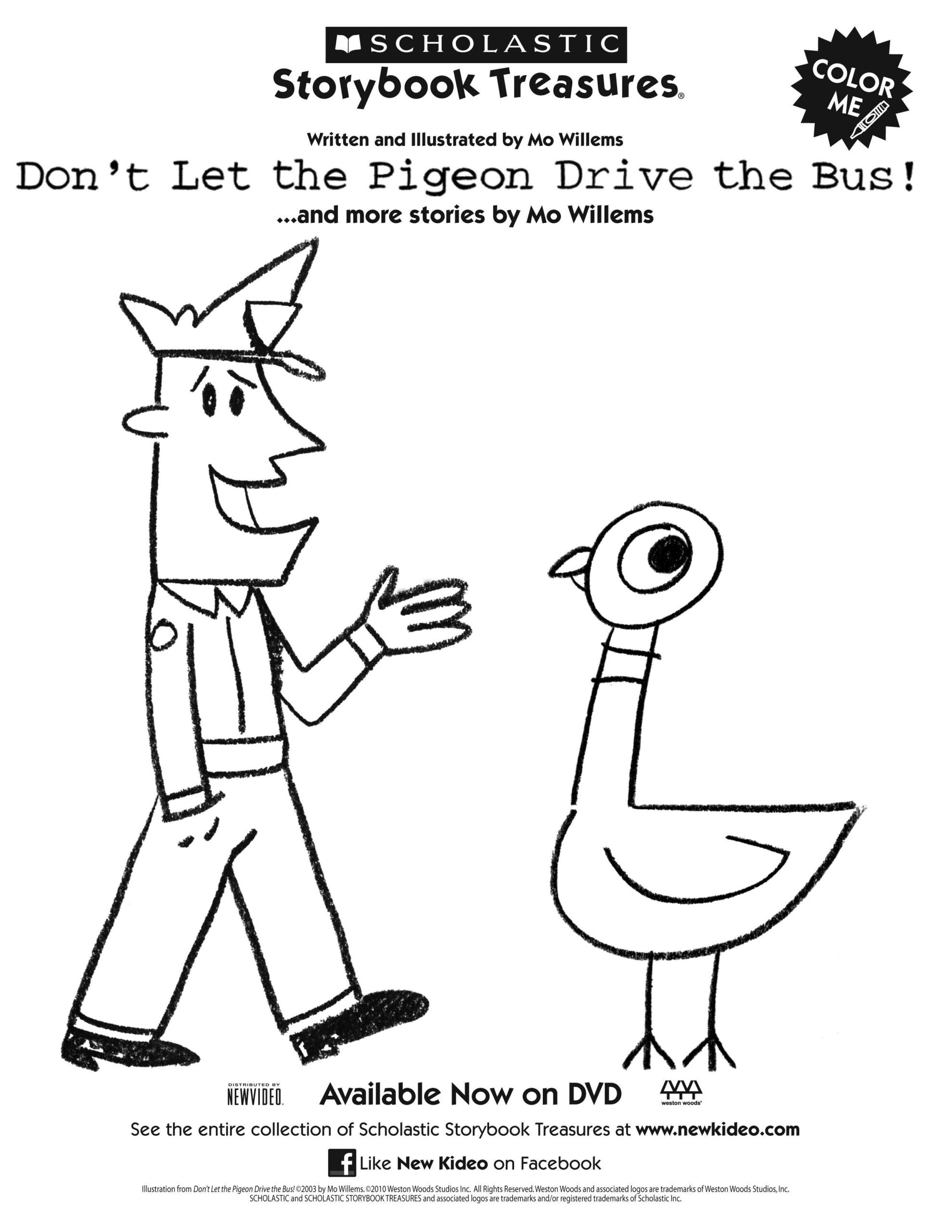 Don T Let The Pigeon Drive The Bus Printable Coloring Sheet Art Don T Let The Pigeon Drive The Bus Printable Coloring Sheet Art