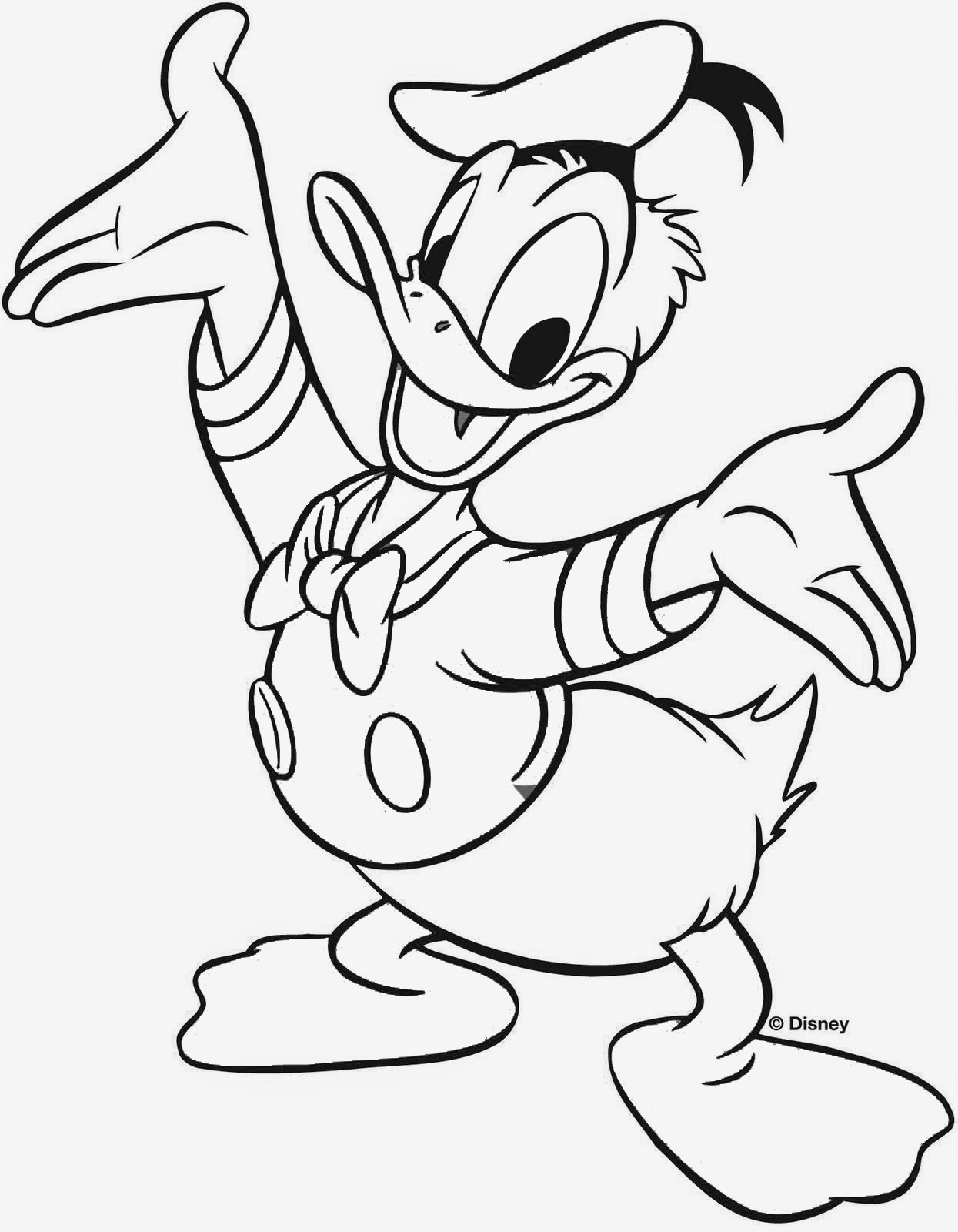 Donald Duck Coloring Pages Printable Donald Duck Coloring Pages Printable
