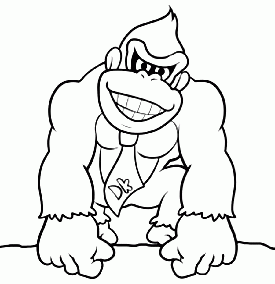 Donkey Kong Coloring Pages Printable Donkey Kong Coloring Pages Printable