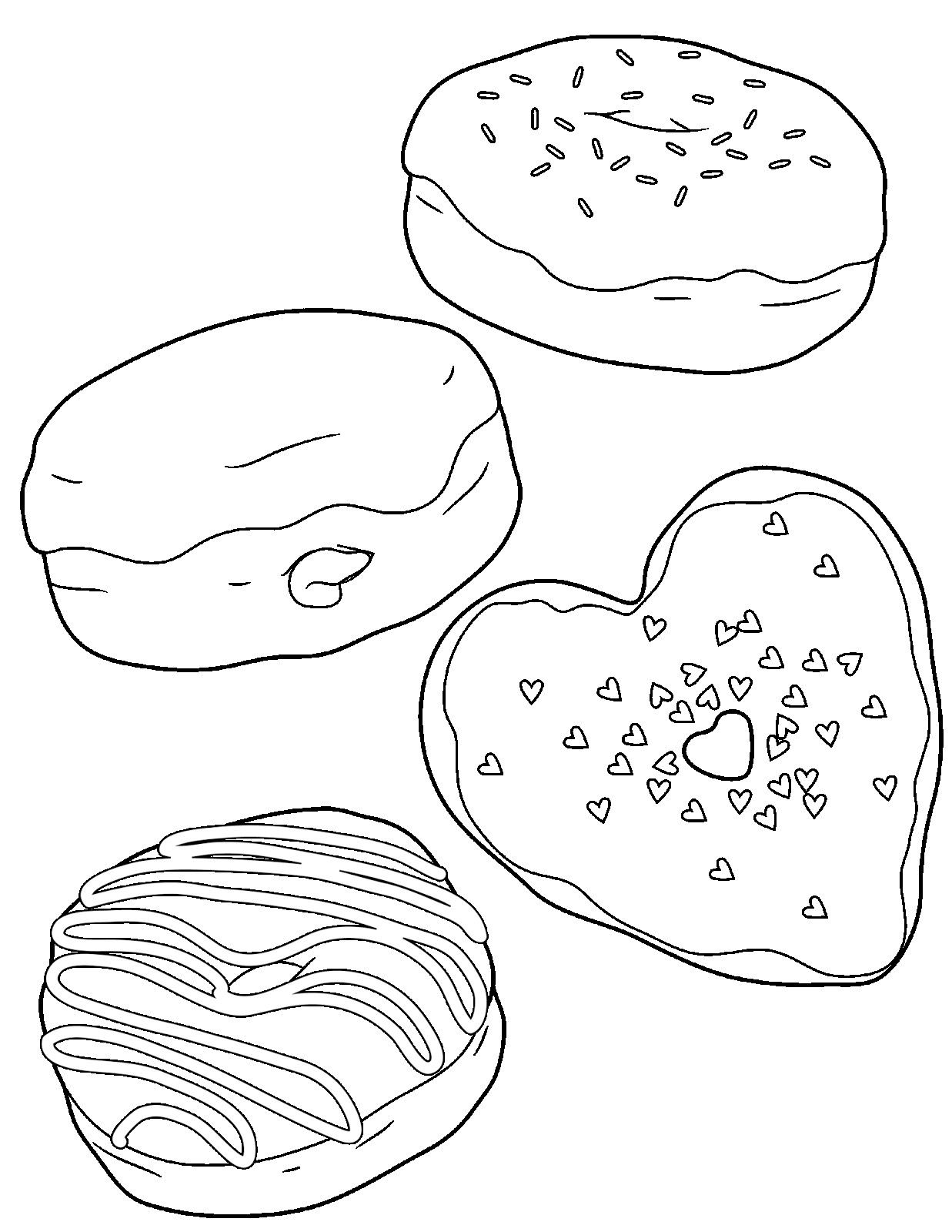 Donut Coloring Pages Printable Donut Coloring Pages Printable
