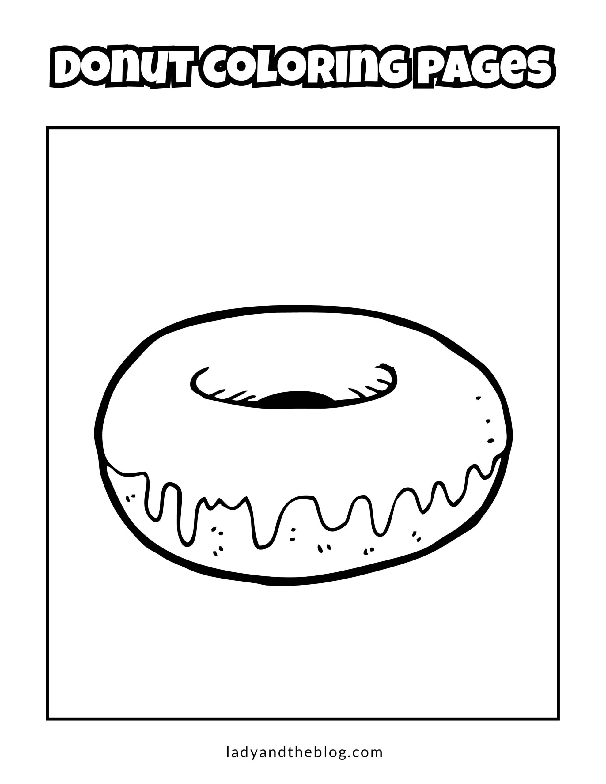 Donut Coloring Page