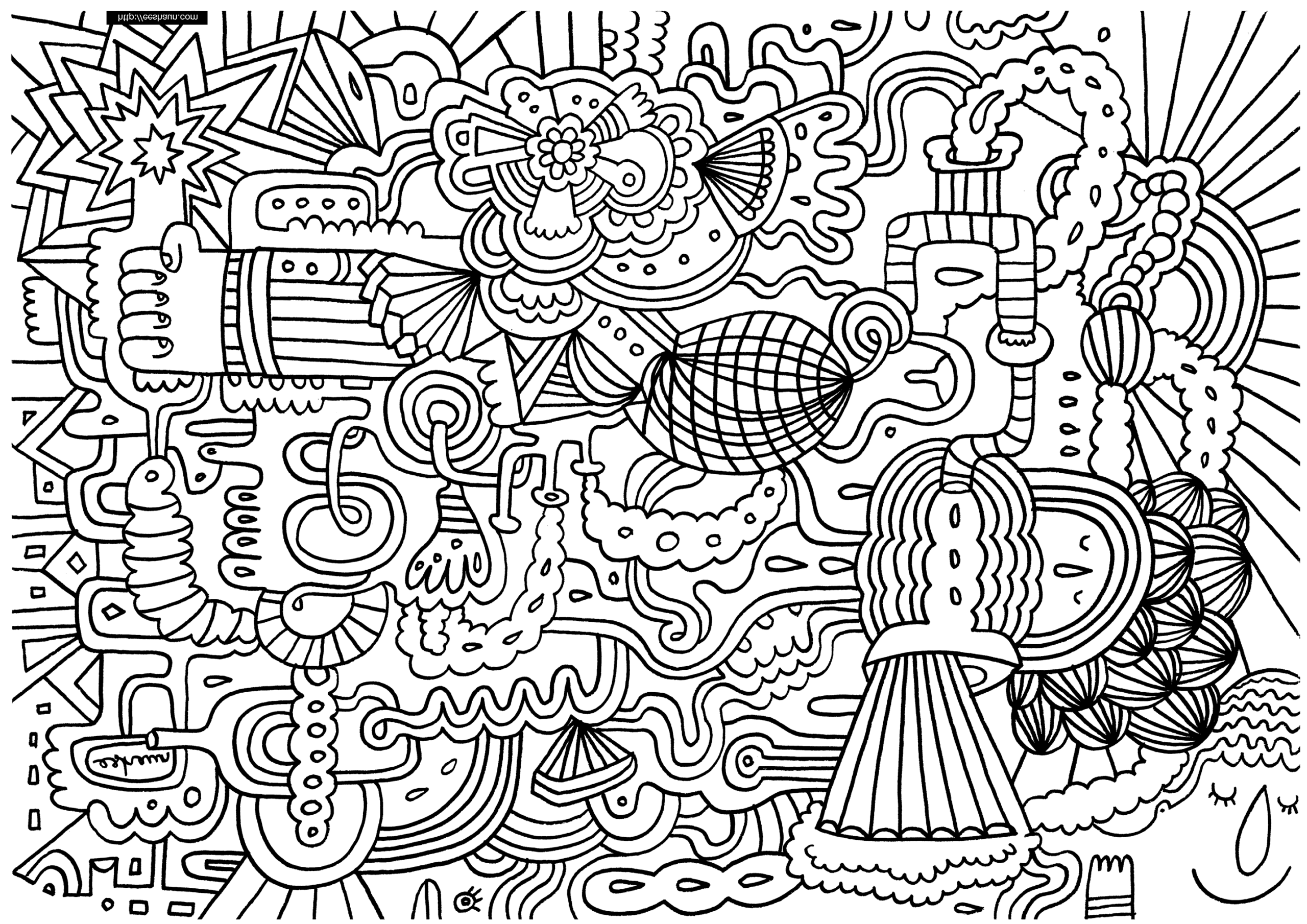 Doodle Coloring Pages Printable Doodle Coloring Pages Printable
