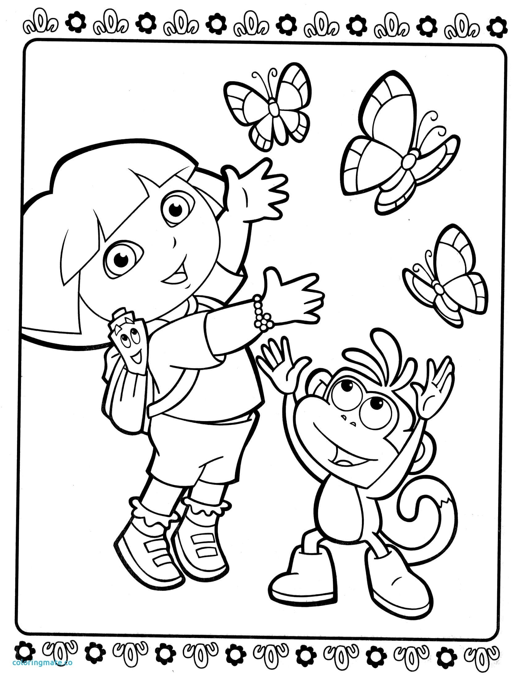 Dora The Explorer Printable Coloring Pages Dora The Explorer Printable Coloring Pages