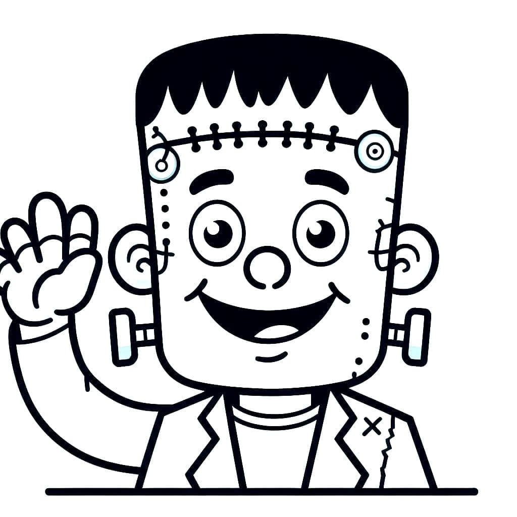 Dost Canl S Bir Frankenstein Boyama Sayfas Boyama Online