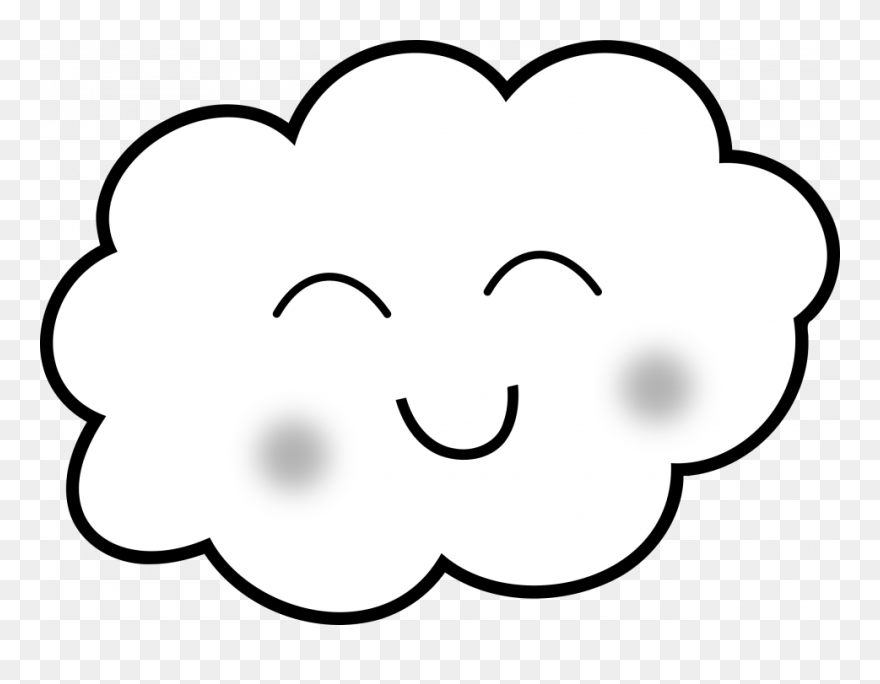 Download Printable Cloud Coloring Pages Smile Cloud Png Clipart