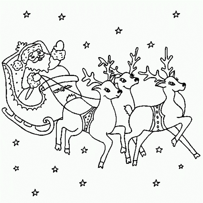 Download Santa Flying With Reindeer Coloring Pages Or Print Santa Download Santa Flying With Reindeer Coloring Pages Or Print Santa