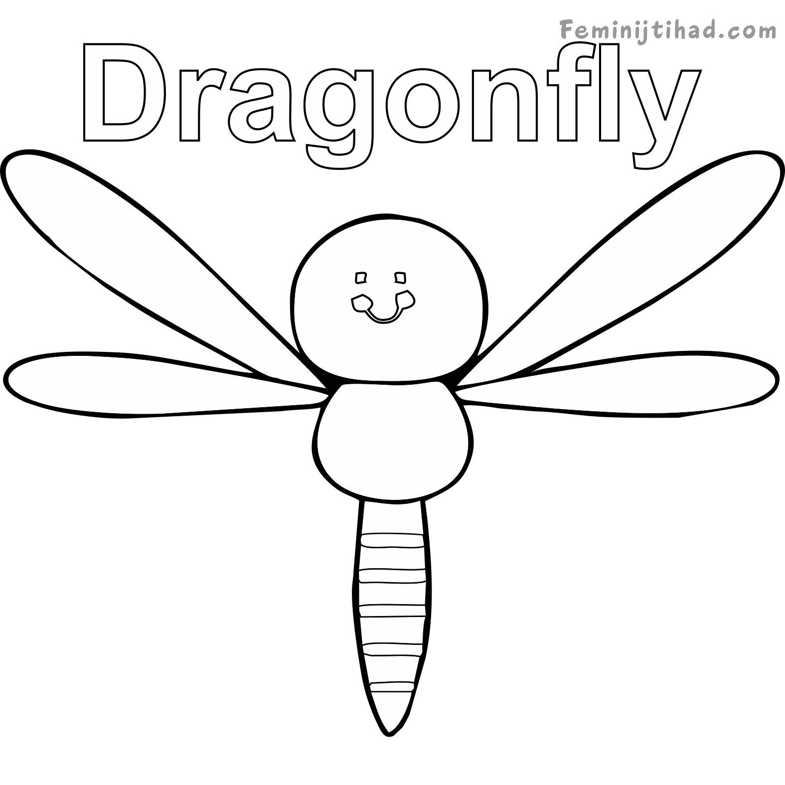 Dragonfly Coloring Pages For Preschoolers