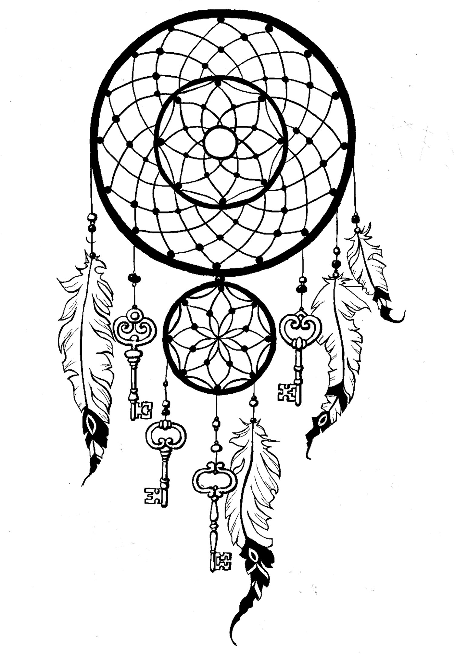 Dreamcatcher Keys Dreamcatcher Coloring Pages For Adults Dreamcatcher Keys Dreamcatcher Coloring Pages For Adults
