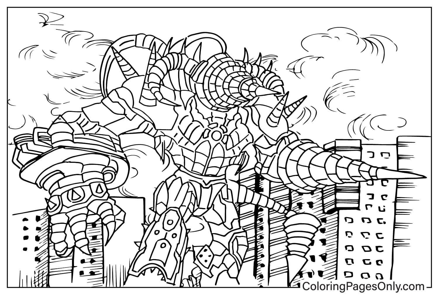 Titan Drill Man Coloring Pages Printable Titan Drill Man Coloring Pages Printable