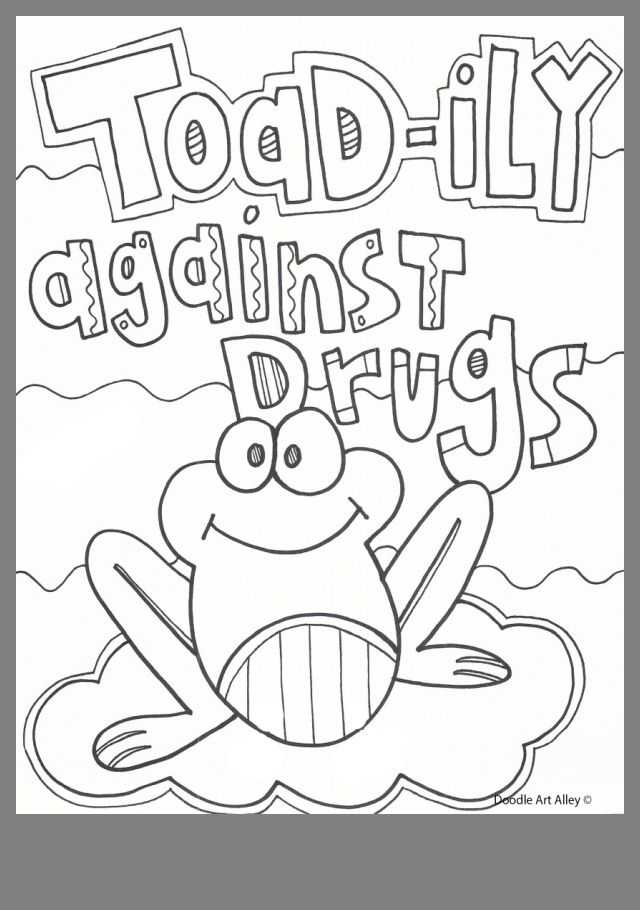 Drug Awareness Coloring Pages Drug Awareness Coloring Pages