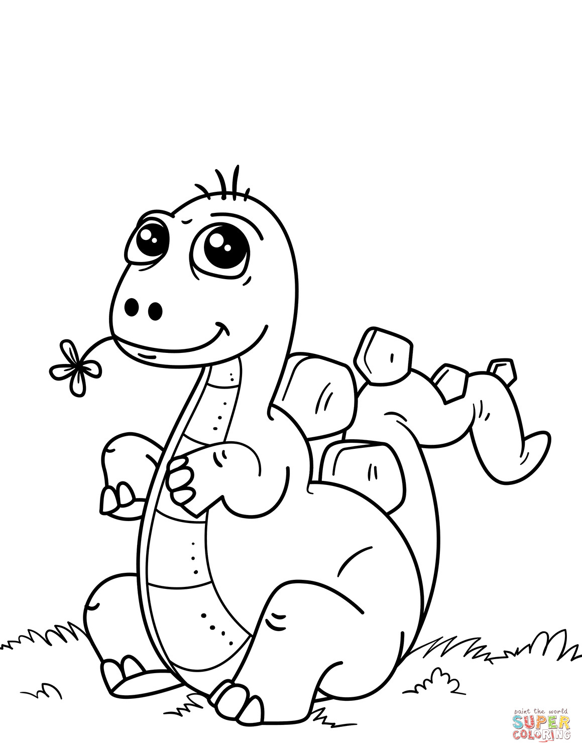 Cute Dinosaur Coloring Pages Printable Cute Dinosaur Coloring Pages Printable
