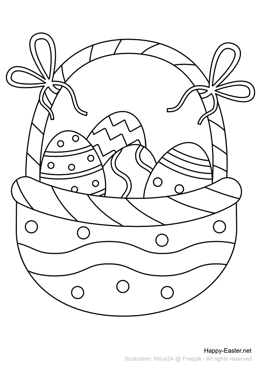 Easter Basket Coloring Pages Printable Easter Basket Coloring Pages Printable