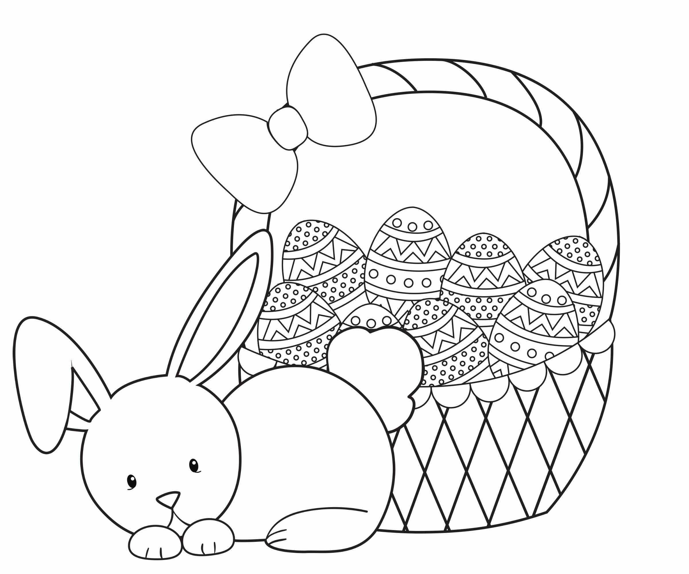 Easter Basket Printable Coloring Pages Easter Basket Printable Coloring Pages