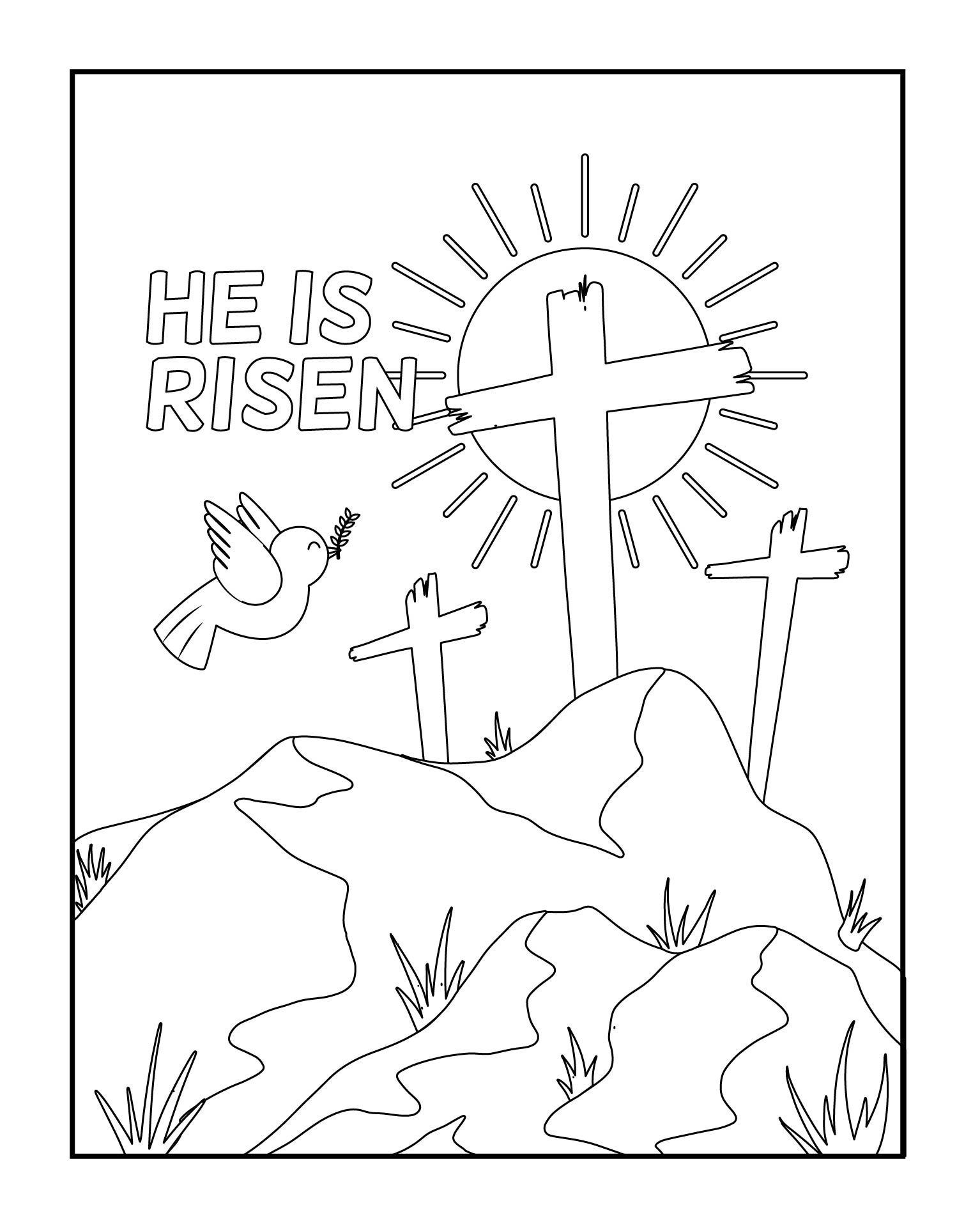 Easter Sunday Coloring Page