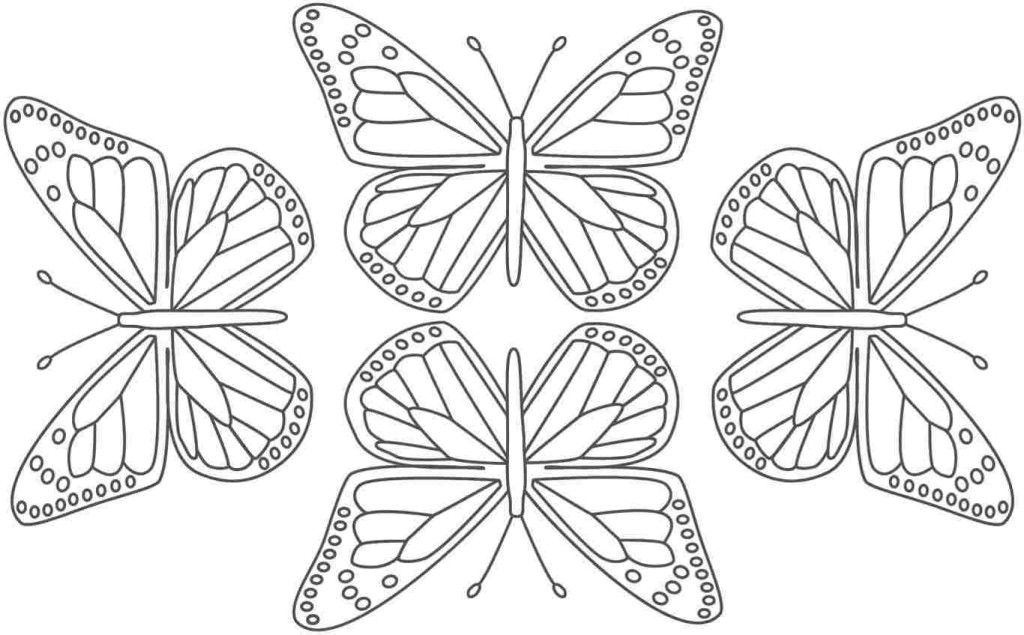 Easy Cute Butterfly Coloring Pages Clip Art Library
